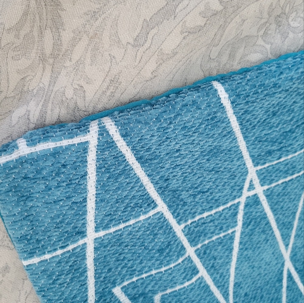 4/$15 SALE Miulee | Blue Geometric Patterned Pillow Covers 18x12 Set of 2 - Picture 2 of 5